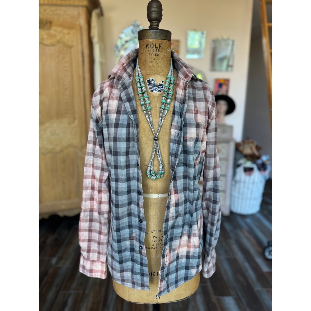 Moonshine Salvage Kindness Kitten Flannel Shirt | Small | One of a Kind - Picture 8 of 9